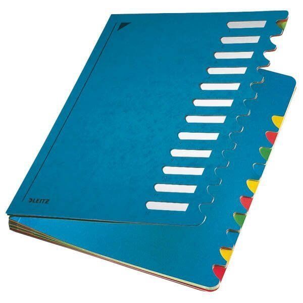 5912 Deskorganizer Color 1-12 - 12 Fächer, Karton, blau