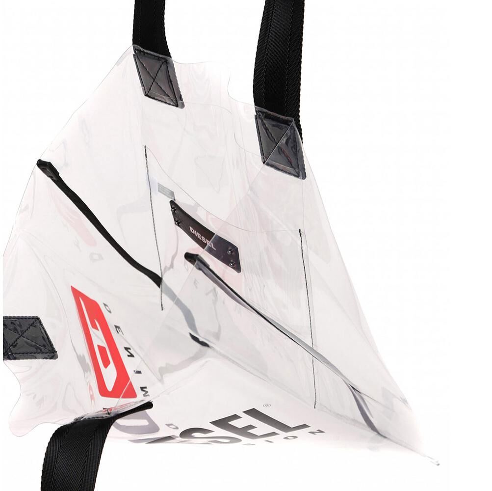 Handtasche - Shopping Bag 'GHOST BILLBOARD / F-GHOST SHOP X05525', Transparent / Rot